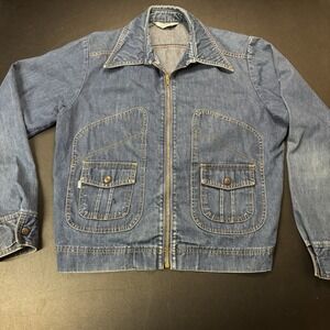 True Vintage 70s Levi's Panatela Tops Denim Jacket Fits Med/Lg Lightweight Zip
